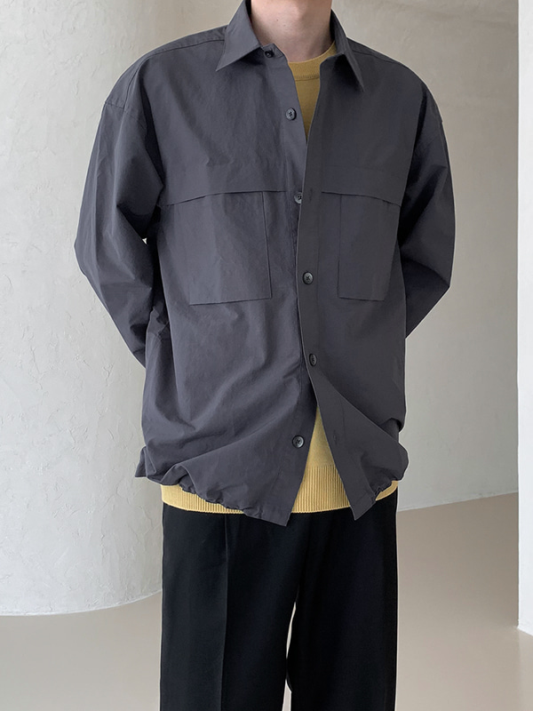 모더 스트링 셔츠 자켓 (5color)