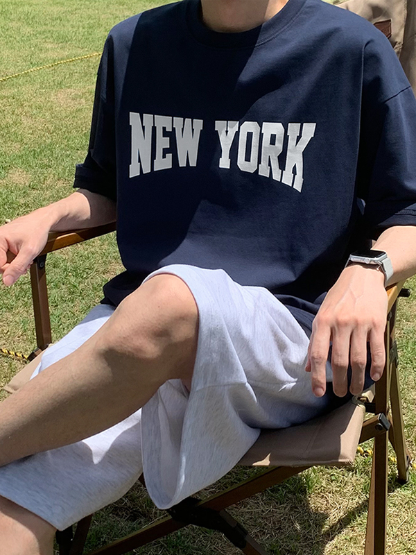 뉴욕 오버핏 반팔 티셔츠 (4color)